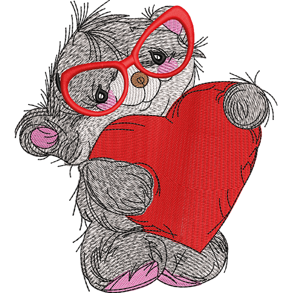 cute bear embroidery design