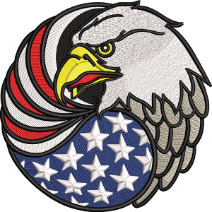 eagle flag embroidery design
