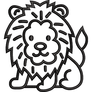 Lion Baby Embroidery Design