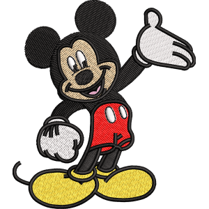 happy mickey mouse embroidery design