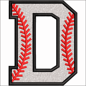 D Letter Embroidery Design