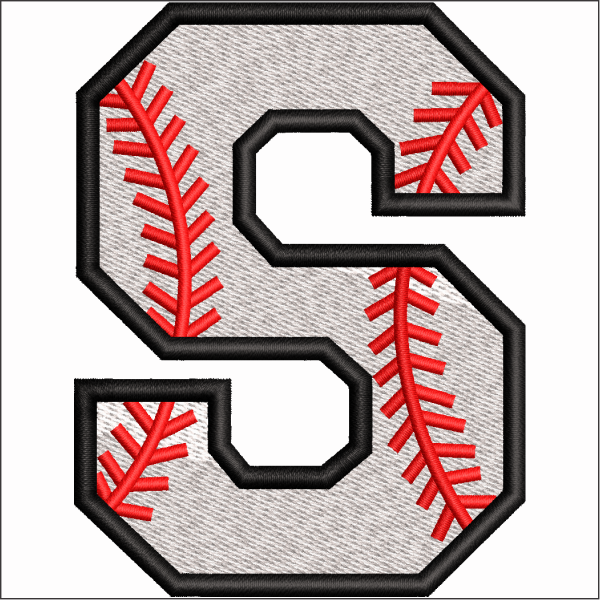 S character Embroidery Design