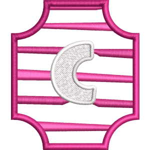 C Letter Embroidery Design