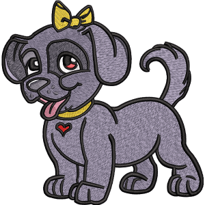 dog logo embroidery design