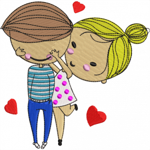 Girl and Boy Embroidery Design