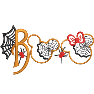 halloween boo embroidery design