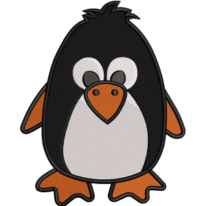 small penguin embroidery design