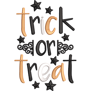 Trick and Treat Halloween Embroidery Design