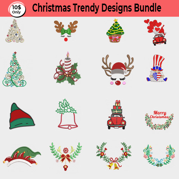 christmas trendy design bundle
