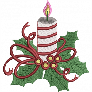 candle embroidery design
