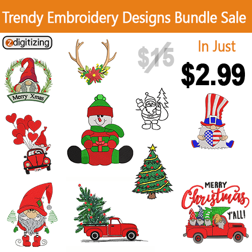christmas bundle embroidery design