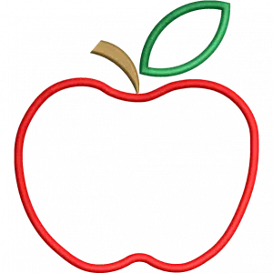 apple embroidery design