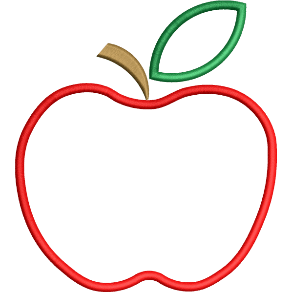 apple embroidery design