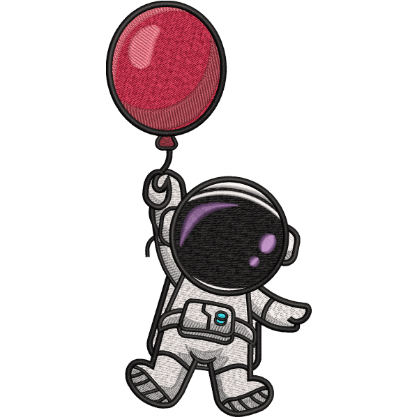 astronaut embroidery design