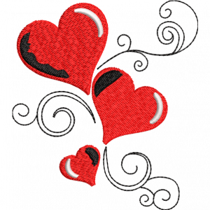 hearty embroidery design