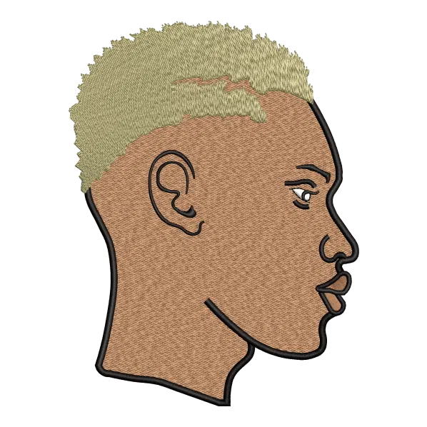 man face embroidery design