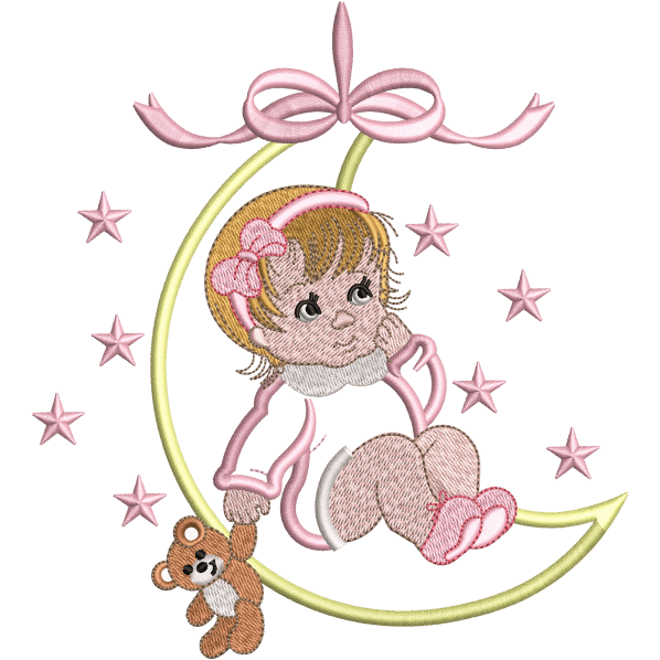 baby girl embroidery design