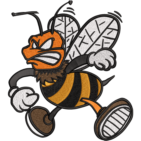 Drone Bee Embroidery Design