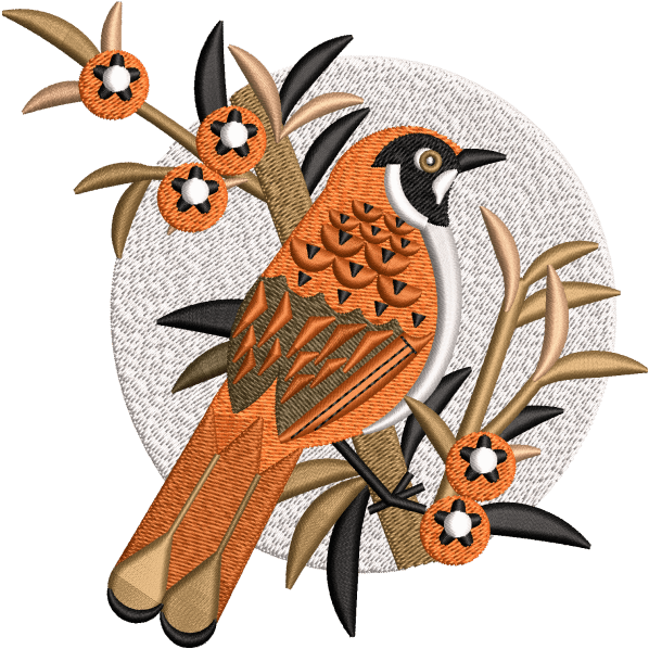 songbird embroidery design
