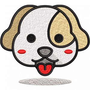 dog face embroidery design