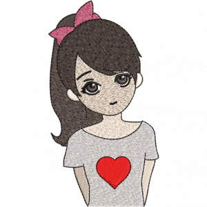 girl embroidery design