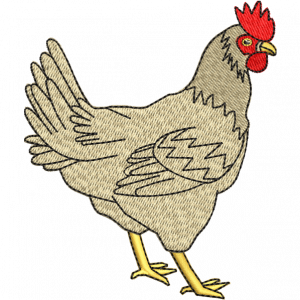 hen embroidery design