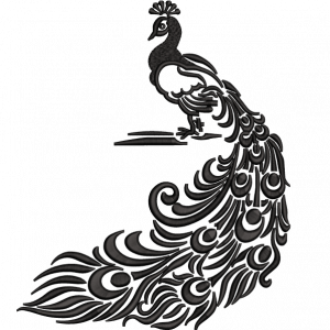 peacock embroidery design