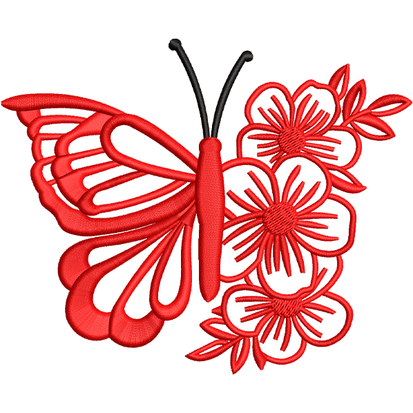 red butterfly design