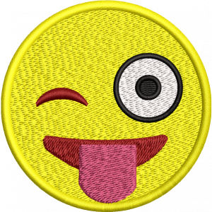Naughty Emoji embroidery design