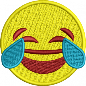 laughing emoji embroidery design