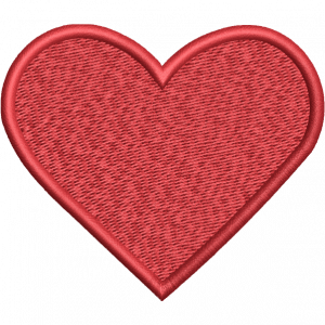 heart emoji embroidery design