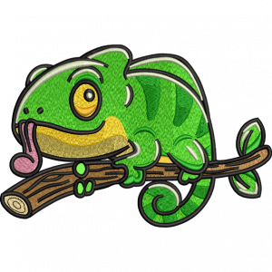 Frog Stalk Embroidery Design