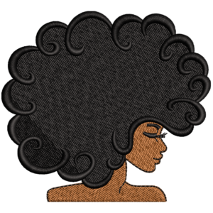 curly hair lady design