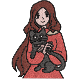 girl with cat design