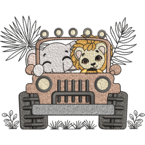 jeep with cartoon design