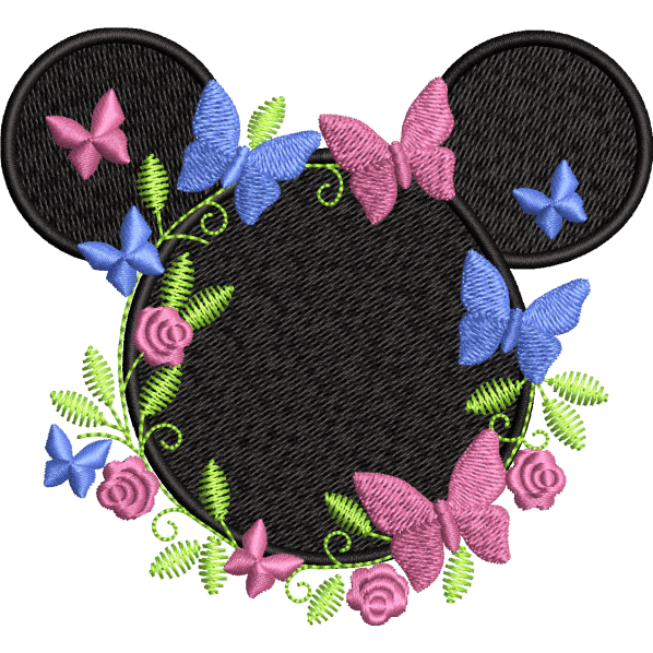 micky face embroidery design