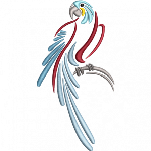 beautiful parrot embroidery design