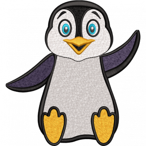 penguin embroidery design