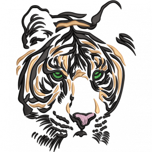 tiger embroidery design