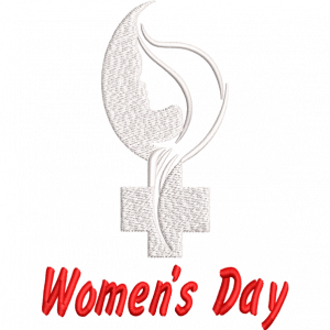 plus women day embroidery design