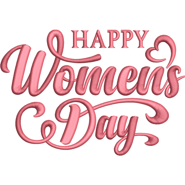 Happy Women's Day Embroidery designs