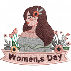 woman's day embroidery design