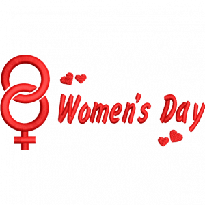 + women day embroidery design