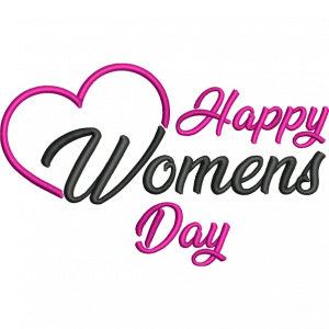 heart women day embroidery design