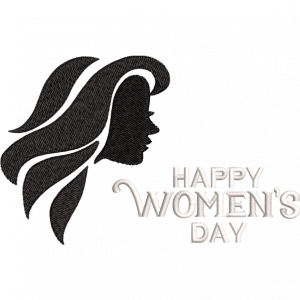 women face day embroidery design