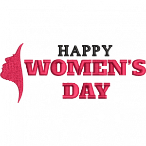 happy women day embroidery design