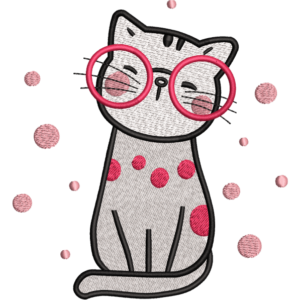 Glasses cat design