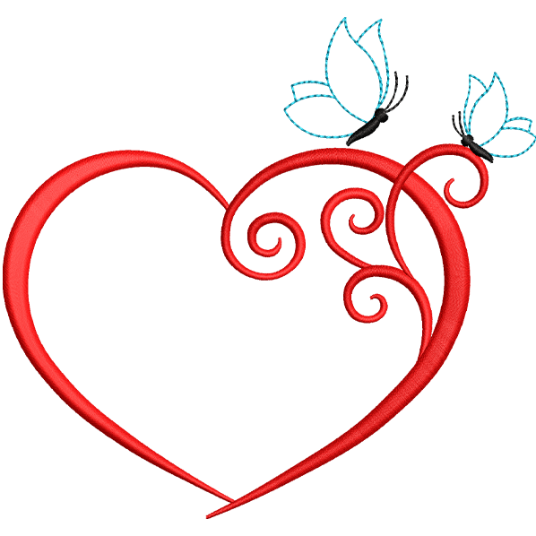 Butterfly On Heart Design