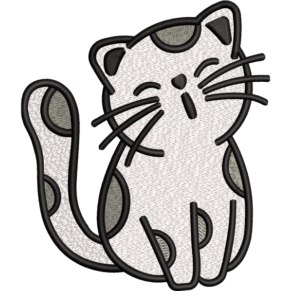 Try Out Best Shy Baby Cat Design At Cheap Price|Zdigitizing