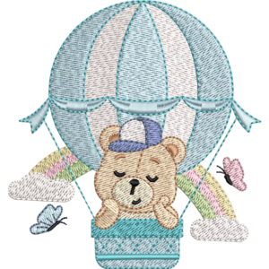 Teddy Bear With Air Balloon Design